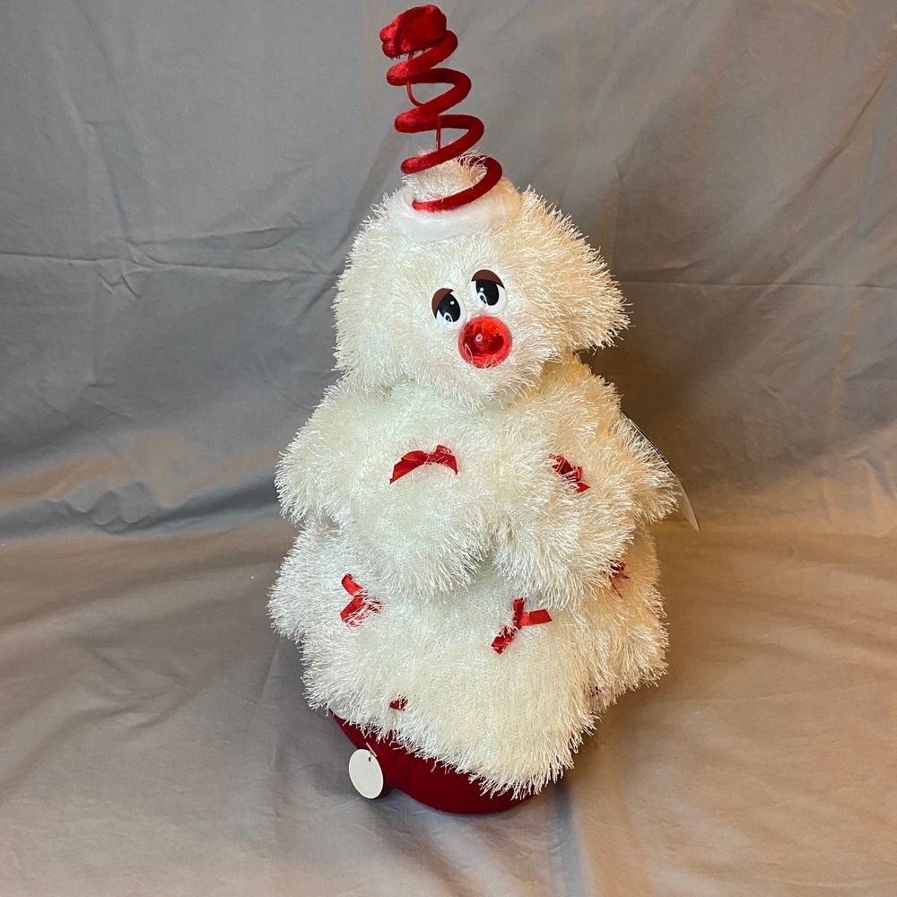 Dan Dee Collectors Choice White Christmas Musical Animated Hat Tree Light Up